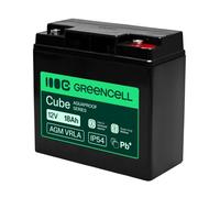 Batterie sans entretien Green Cell AGM VRLA 12V 18Ah pour caisses enregistreuses, jouets, caméras (181x77x167mm)