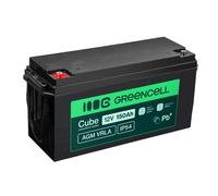 Batterie sans entretien Green Cell Cube AGM VRLA IP54 12V 150Ah pour camping-cars, photovoltaïques, panneaux solaires et bateaux