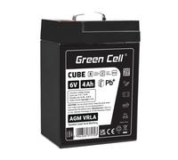 Batterie sans entretien Green Cell Cube AGM VRLA IP54 6V 4Ah pour systèmes d'alarme, caisses enregistreuses, jouets