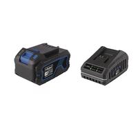 Scheppach Starter-KIT IXES 20V SBSK4.0 - Li-ION - Kit de démarrage Batterie et Chargeur 4.0 Ah - Temps de Charge Rapide env. 120 Min - Témoin Lumineux LED - Longue durée de Vie