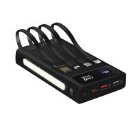 Batterie Secours 25800mAh Câble 4 en 1 Port USB 22.5W et USB C 20W LinQ noir