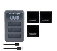 Batterie SJ8 1200mAh + Chargeur, | Compatible avec les accessoires de caméra d'action SJCAM, SJ8 Air, SJ8 Plus, SJ8 Pro.(3 Battery Set)