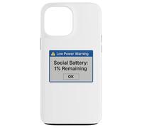 Batterie Sociale 1% restante - Amusant introverti Faible Puissance Coque pour iPhone 13 Pro Max