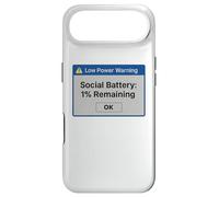 Batterie Sociale 1% restante - Amusant introverti Faible Puissance Coque pour iPhone Air