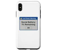 Batterie Sociale 1% restante - Amusant introverti Faible Puissance Coque pour iPhone XS Max