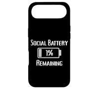 Batterie Sociale 1% restante - Faible consommation d'énergie Coque pour iPhone Air