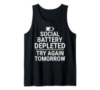 Batterie Sociale épuisée Réessayez Demain Débardeur