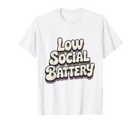 Batterie Sociale Faible - Slogan Humoristique Gen Z T-Shirt