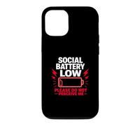 Batterie Sociale Faible, Veuillez ne Pas me percevoir, Cadeau Coque pour iPhone 12/12 Pro