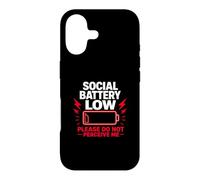 Batterie Sociale Faible, Veuillez ne Pas me percevoir, Cadeau Coque pour iPhone 17