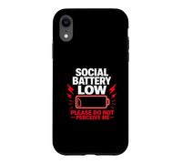 Batterie Sociale Faible, Veuillez ne Pas me percevoir, Cadeau Coque pour iPhone XR