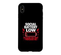 Batterie Sociale Faible, Veuillez ne Pas me percevoir, Cadeau Coque pour iPhone XS Max