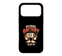 Batterie Sociale My Social Battery 1 Pourcent Coque pour iPhone 17 Pro Max