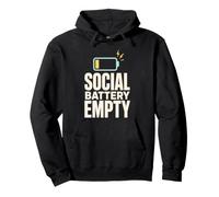Batterie Sociale Vide Introverti Faible Energie Sweat à Capuche