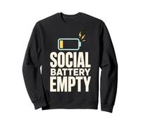Batterie Sociale Vide Introverti Faible Energie Sweatshirt