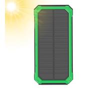 Batterie Solaire - Alimentation ABS 5,24 X 2,83 X 0,59 Pouces, Chargeur Sans Fil 10 000 MAh, Banque LED Étanche | Énergie De Road Trip, Excursion De Pêche, Survie En Sac À Dos, Équipement De Camping E