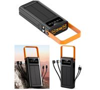Batterie solaire externe - LIVOO - 20000 mAh - 10 W - Charge 3 appareils - Torche LED