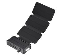 Batterie solaire portable, Power Bank avec manivelle intégrée et lumière LED, alarme SOS, boussole et recharge sans fil pour homme et femme