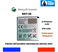 Batterie - SONY ERICSSON - BST-38 - 930mAh - Lithium-polymère - 3 6V