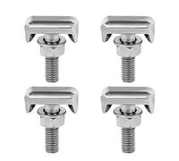 Batterie T-Bolt, 4Pcs Bornes de Batterie T-Boulon en Acier Inoxydable, Borne de Batterie de Voiture, M6 Connecteurs de Borne Batterie de Voiture Tendeur, Remplacement pour Bateau Marin Voiture