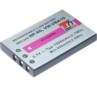Batterie T6 Power pour Toshiba Camileo S10, Li-Ion, 3,7 V, 1000 mAh (3,7 Wh), Noir