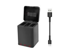 Batterie Tello 1100 mAh for Drone + Chargeur 3 emplacements avec hub de Stockage, Compatible avec Les Accessoires de Batterie de vol DJI Tello(2battery1charger)