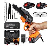 Batterie Tronçonneuse 21V Mini 6 Pouces 2x Scie de Jardin Bois