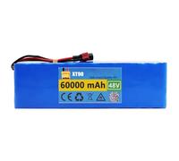 Batterie Trottinette électrique 48V 60Ah pour Scooter Vélo électrique 48V, Protection BMS 30A pour Kit de Conversion 200W 500W 750W 1000W et avec Chargeur 54.6V 2A XT90 Plug,48V 60Ah