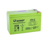 Batterie U-Power Plomb AGM 12V 9Ah F2 6.3mm - Convient pour UPS