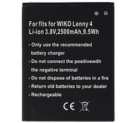 Batterie uniquement compatible avec la batterie WIKO Lenny 4 3913, Lenny 4 Plus, Harry Li-Ion, 3,8 V 2500 mAh, 9,5 Wh, amovible