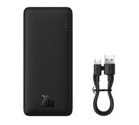 Batterie Usb Externe, Type-C, Micro-Usb, 20w, 10000mah + Câble Type-C - Baseus Airpow (Ppqd090001) - Noir