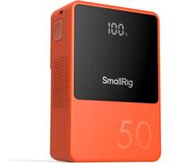 Batterie V Mount Vb50, 50 Wh / 3400 Mah Avec Pd 45 W Usb-C Charge Rapide, Avec Plusieurs Ports, Écran Oled, Pour Appareil Photo Reflex Numérique, Caméscope, Moniteur, Orange - 4871[Z5146]