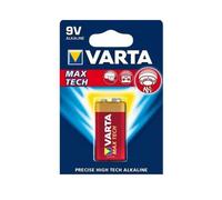 Batterie Varta 9V Alcaline Usage Unique 4722-101-401, Format Prismatique, Dimensions 26.5x17.5x48.5mm, Poids 46g