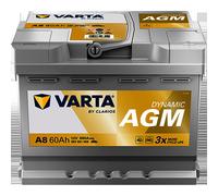 Batterie Varta A8 Start & Stop Silver Agm 60 Ah - 680a