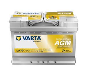 Batterie VARTA Professional AGM Dual Purpose LA105-12V 105Ah 950A - 840105095 - Pour camping-cars, caravanes et bateaux à forte demande énergétique.