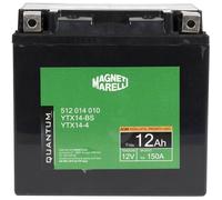 Batterie Vehicule Quantum Energy Batterie Moto et Scooter Magneti Marelli 12ah 12v 150a Technologie Agm Scellée Pôle Positif Gauche