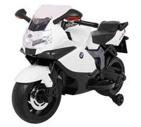Batterie Vélo Bmw K1300S Pour Enfants Blanc + Roues Auxiliaires + Sons Lumières + Démarrage Lent