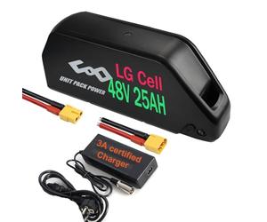 Batterie Velo Electrique 48V 25AH LG5000cell Long Range Batterie Rechargeable au Lithium-ION Batterie pour 1500W 1000W 750W 500W 250W Motor