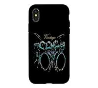 Batterie Vintage pour Batteur Coque pour iPhone X/XS