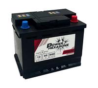 Batterie voiture 12V 60Ah AGM Start & Stop - 540A au démarrage - Batterie auto sans entretien - Format compact pour véhicules modernes - Remplacement origine - Power Hexagone