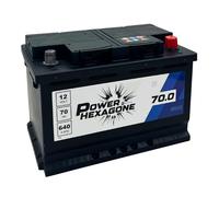 Batterie Voiture 12V 70 Ah L3 - Puissance de Démarrage 640A - Qualité Origine - Batterie Auto Sans Entretien - Prête à l’emploi - Compatible Voiture et Chantier - Livraison Power Hexagone