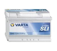 BATTERIE VOITURE 72AH E43 VARTA BLUE DYNAMIC 680A de démarrage 74AH BASSE