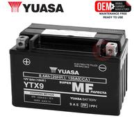 Yuasa Battery Batterie YTX9 SLA AGM – Sans entretien, prête à l'emploi