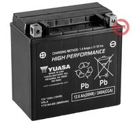 Yuasa Ytx14h-bs 12.6 Ah Battery 12v Argenté
