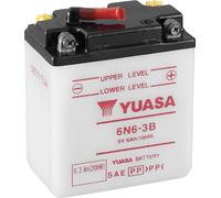 Batterie YUASA 6N6-3B (DC) sans acide 6V/6AH (10 h) [99x57x111] Quantité d'acide 300 ml