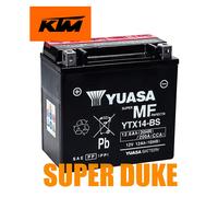 Batterie/Yuasa KTM Super Duke 1290 R 1290 2014 2015 2016 YTX14-BS Activée 12V