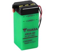 YUASA Batterie moto 6N4A-4D – 6V 4Ah – Conventionnelle, livrée sans acide