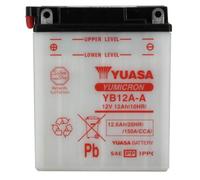 Batterie Yuasa YB12A-A 12V 12Ah Noir Pour Cagiva Blues 125 1987