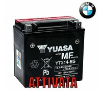 Batterie Yuasa Ytx14-Bs Activée Bmw R 1200 R Lc 2014 2015 2016 2017 2018 R1200