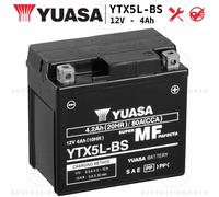 Yuasa Batterie YTX5L-BS pour HM-Moto CRE 50 RR Baja 2007 avec acide